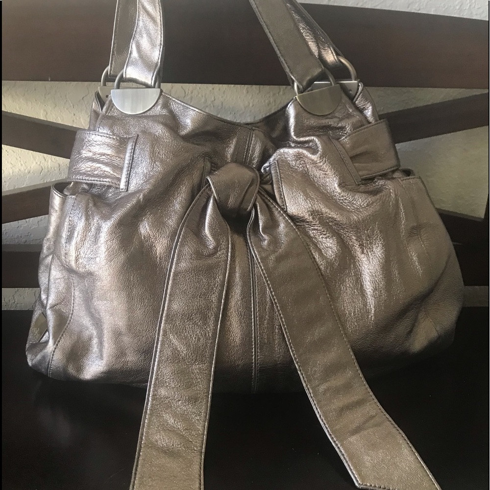 Kooba Elisha Leather Bronze metallic shoulder bag
